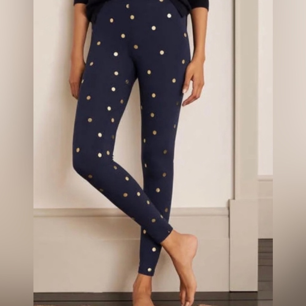NWT Boden High Rise Jersey Navy Leggings